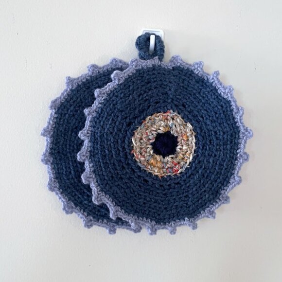 Crochet Pot Holders, Kitchen Decor, Crochet Gift Under 15, Handmade Potholders - Picture 4 of 8